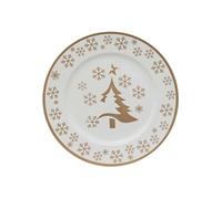 - Lot de 12 dessous d'assiette Sapin Diam 33 cm - Or