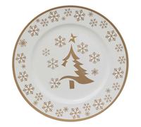Lot De 12 Dessous D'assiette Sapin Diam 33 Cm - Or