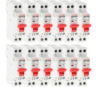 Lot de 12 Disjoncteurs à vis PH+N - 10A NF - Pouvoir de coupure 4.5KA