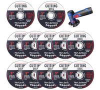 Lot de 12 Disques à Tronçonner 76 mm pour Bois et Métal - Disques à Lamelles Abrasifs Noirs