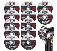 Lot de 12 disques à tronçonner 76 mm pour meuleuse d'angle, 1,2 mm d'épaisseur, disques à tronçonner à grande vitesse pour métal et bois, disques abrasifs non destructifs avec alésage de 10 mm pour