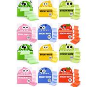 Lot de 12 distributeurs de notes adhésives transparentes à paillettes avec | Lot de 80 feuilles de film PET pour planificateur, manuel, maison, école, travail, bureau, salle de classe, étude, rappels