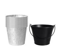Lot de 12 doublures de seau à graisse et 1 lot d'accessoires noirs pour grille de seau Traeger Traeger Pro Series, Pit Boss, granulés de fumée, accessoires de barbecue