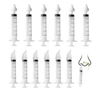 Lot de 12 douches nasales réutilisables pour bébé - 10 ml - En silicone - Sans BPA - Portable et sûr - Convient pour le rinçage nasal pour bébé - Douche nasale pour adultes - Soins nasaux et nettoyage