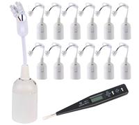 Lot de 12 douilles de lampe E27 avec câble, douille E27 + testeur de tension VDE, douille de rechange avec point de serrage, support de lampe 250 V