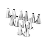 Lot de 12 douilles en acier inoxydable, taille de la tulle : XXL, 4 à 15 mm, hauteur 50 mm