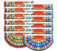 Lot de 12 drapeaux mexicains pour décoration de fête Luau - Bannière plissée - Drapeaux Cinco De Mayo - Drapeau de fête pour l'été, la piscine, le mariage mexicain - Fournitures de fête d'anniversaire