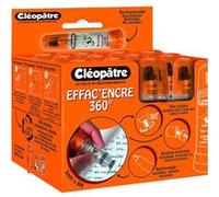 CLÉOPÂTRE - Lot De 12 Effac'encre 360° Avec Tête Rotative 6Mx5mm - Idéal Pour L’Ecole et Le Bureau - Rechargeable - Correcteur - Correction - Rentrée Des Classes Ruban Correcteur