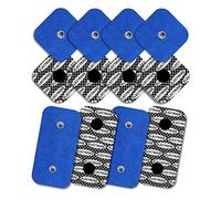 Lot de 12 électrodes compatibles avec les appareils Compex, avec motif argenté (8 électrodes 50x50mm et 4 électrodes 50x100mm avec 2 SNAP)