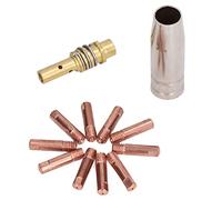 Lot de 12 embouts de contact M6 0,8 x 25 mm en cuivre et laiton MIG MAG Conductivité électrique améliorée pour remplacement
