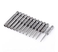 Lot de 12 Embouts de Tournevis à Tête Hexagonale 1/4", Embouts à Tête Hexagonale, Sécurité Torx à Tige Hexagonale, Embouts de Tournevis à Tête étoile Magnétique en Acier