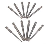 Lot de 12 embouts de tournevis magnétiques de 75 mm avec tige de 6,35 mm, PH3/PH2/PH1/SL6/SL5/SL4/SL3, pour outils de réparation de maison et de jardin