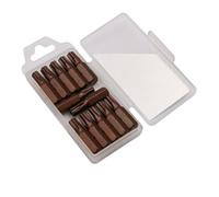 Lot de 12 embouts de tournevis Torx à cinq points, tige hexagonale en alliage d'acier avec trou pour perceuses électriques, TS8-TS40 25 mm Bronze