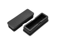 Lot de 12 embouts d'obturation rectangulaires noirs 25 x 70 mm | Capuchons d'obturation rectangulaires noirs, bouchon d'obturation pour tube de tuyau, durable