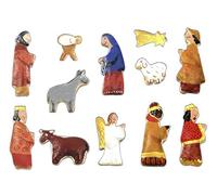 Lot de 12 Emporte Pièces - Crèche de Noël - Décoration - pour pâtisserie, gâteaux, Biscuits, Pain d’épices, Fondant au Chocolat - en Fer Blanc