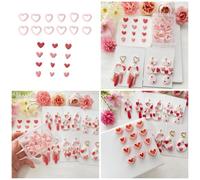 Lot de 12 emporte-pièces multi-usages en forme de cœur pour fabrication de bijoux pour boucles d'oreilles et colliers Motif cœur
