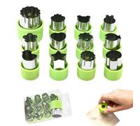 Lot de 12 emporte-pièces pour enfants en acier inoxydable pour biscuits, biscuits, décorations de gâteaux, sushis, fruits, gâteaux