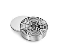 Lot de 12 emporte-pièces ronds en acier inoxydable 304 pour pâtisserie, donut, fondant, pâtisserie, bricolage