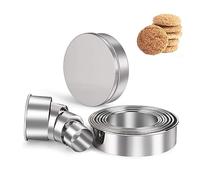 Lot de 12 emporte-pièces ronds en acier inoxydable 304 pour pâtisserie, donut, fondant, pâtisserie, bricolage