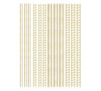 Lot de 12 entretoises pour bagues lâches, dorées | Plastique élastique, 3,5 mm et 5 mm, 10 cm de longueur, convient à la plupart des anneaux, invisible, protège des rayures