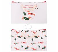 Lot de 12 enveloppes cadeau 39 x 15 x 23 cm en papier avec poignées en tissu, Natalotto