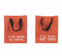 Lot de 12 enveloppes cadeau en papier double face poignées en tissu 16 x 8 x 19 cm, S.P.Q.eRe