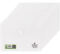 Lot De 12 Enveloppes En Plastique Transparent Avec Fermeture Velcro, Pour Classement, École, Bureau Ou Université 17 X 12 Cm