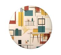 Lot de 12 épingles à boutons modernes du milieu du siècle, 6,1 cm, en métal, personnalisables, pour photos, fournitures de bricolage, projets de fête de Noël