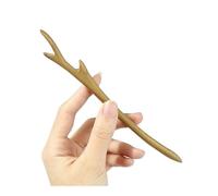 Lot de 12 épingles à cheveux chinoises vintage en bois de santal vert ethnique pour femmes et filles (style 8)