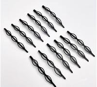 Lot de 12 épingles à cheveux vintage noires - Mini épingles à cheveux tendance BB - Invisible - Petites épingles à cheveux pour femmes et filles - Décoration de mariage - Accessoires pour cheveux -