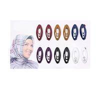 Lot de 12 épingles à hijab pour femme - Couleurs mélangées