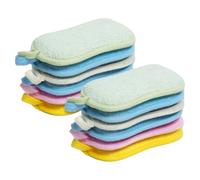 Lot de 12 éponges à vaisselle double face à séchage rapide, éponges vaisselle suspendues pour la maison, 6, 3 x 3, 5 pouces, couleur aléatoire