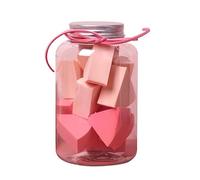 Lot de 12 éponges de beauté pour maquillage liquide et crème, couverture à construire, éponge de fond de teint pour base naturelle, mousse sans latex avec boîte de rangement, rose A63