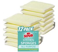 Lot de 12 éponges de Cuisine pour Laver la Vaisselle, Le Nettoyage de la Cuisine, Multi-usages, Anti-Rayures, éponge à récurer de qualité supérieure, idéales pour la Cuisine, la Salle de Bain