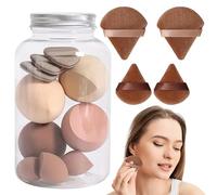 Lot de 12 éponges de maquillage sans latex, éponge de beauté pour utilisation humide et sèche, houppette à poudre douce et élastique pour femme, petite amie, mère, épouse