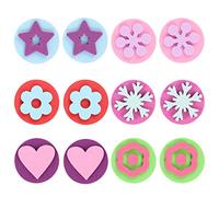 Lot de 12 éponges de peinture en forme de fleur en forme d'étoile et de flocon de neige en forme de cœur pour apprentissage précoce