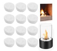 Lot de 12 Éponges en Céramique pour Cheminée au Bioéthanol - Cheminée de Table, Intérieur en Gel Bio-éthanol - Laine Céramique 8,6 x 8,6 x 2,8 cm