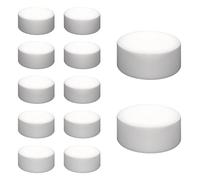 Lot de 12 éponges filtrantes pour aquarium Biopower 160/200/240 & Aquaball 45/2206 (6,8 x 6,8 x 2,5 cm, 25 PPI, blanc)