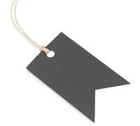 Lot de 12 étiquettes en carton avec corde incluse - Grand format - Couleurs assorties - Écriture facile - 3,7 x 6 cm
