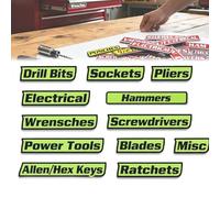 Lot de 12 étiquettes magnétiques for boîtes à outils ; étiquettes magnétiques imprimées en 3D for tiroirs de boîtes à outils ; étiquettes réutilisables for boîtes à outils en acier(#03)