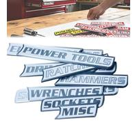 Lot de 12 étiquettes magnétiques for boîtes à outils, imprimées en 3D, for tiroirs de boîtes à outils. Organisation générale et identification rapide des boîtes à outils et tiroirs.(#04)