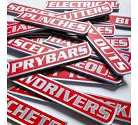 Lot De 12 étiquettes Magnétiques Pour Boîte à Outils,Imprimées En 3D,Faciles à Lire,Accessoires D'organisation Pour Boîte à Outils,étiquettes Réutilisables (Rouge * 12 Pcs)