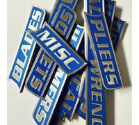 Lot De 12 étiquettes Magnétiques Pour Boîte à Outils,Imprimées En 3D,Faciles à Lire,Accessoires D'organisation Pour Boîte à Outils,étiquettes Réutilisables (Bleu * 12 Pcs)