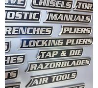 Lot De 12 étiquettes Magnétiques Pour Boîte à Outils,Imprimées En 3D,Faciles à Lire,Accessoires D'organisation Pour Boîte à Outils,étiquettes Réutilisables (Noir * 12 Pcs)