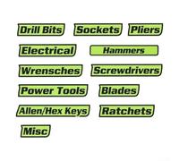 Lot de 12 étiquettes magnétiques pour boîte à outils pour améliorer l'organisation des outils et accélérer l'accès avec des aimants qui maintiennent les étiquettes sécurisées sur les boîtes à outils