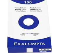 Lot de 12 Etui de 100 fiches Bristol blanc 125x200 uni