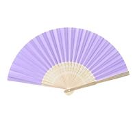 Lot de 12 éventails pliants multicolores en papier - Éventail de mariage - Éventail pliable - Décoration asiatique pour bricolage - Décoration murale - Violet clair