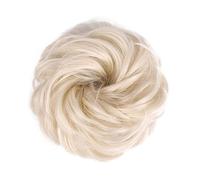 Lot de 12 extensions de cheveux synthétiques bouclés en forme de beignet pour femme - Accessoire de cheveux bouclés, élastique - Queue de cheval moelleuse et désordonnée