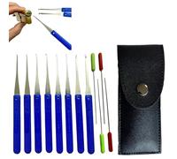 Lot de 12 extracteurs de clés cassées, kit professionnel d'extraction de clés avec crochets et aiguilles, outil universel pour clés coincées/cassées dans les voitures, maisons et coffres-forts (étui