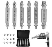 Lot de 12 extracteurs de vis endommagées, extracteur de vis cassées, extracteur de boulons arrondis, kit de retrait facile de vis dénudées pour vis à tête dénudée, écrous, boulons